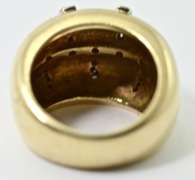 Impressive Vintage Heavy 14K and  Diamond Ring