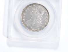 AU50 Details 1829 Capped Bust Half Dollar - O-110 - Graded ANACS