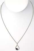 Sterling Silver Blue Stone Necklace