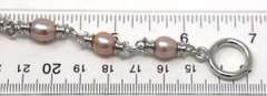 Sterling Silver Pinkish Pearl Toggle Bracelet