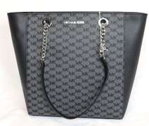Micheal Kors Leather Trim Chain Handle Tote
