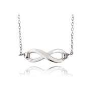 Sterling Silver Polished Infinity Necklace
