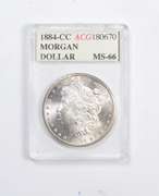 MS66 1884-CC Morgan Silver Dollar - Graded ACG