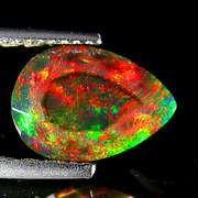 Captivating 1.56ct floral and fairy fire black Opal