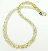 Italian Milor Wide Sterling Silver Woven Necklace