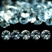 2.39ct vivid platinum blue diamond cut Topaz set