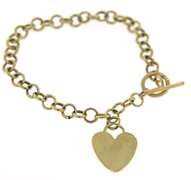Wonderful Toggle Bracelet w Heart Charm