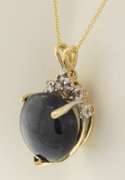 Fantastic 14kt YG Purple-Tone Sapphire with Diamond Accents Necklace