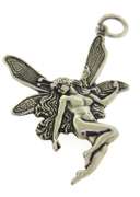 Vintage Sterling Silver Fairy Pendant