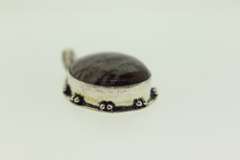 Silver-Tone Color Stone Pendant
