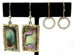 Lot Of 2 Pairs of Sterling Silver Earrings