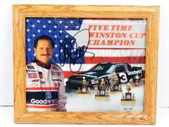 Dale Earnhardt Autographed Color Print, Framed