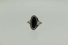 Vintage Sterling Silver Black Onyx Ring