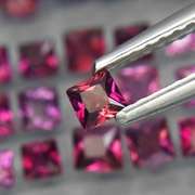 UNHEATED! 3.93ct princess radiant cut Sapphire set