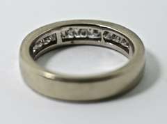Stunning 14K White Gold Princess Cut Channel Set Band