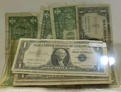 10 ea 1957 $1.00 Silver Cert,  circ