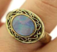 Sterling Silver Opal Ring