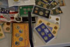 Vintage Lot Of Coins Medals and Sets