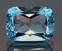 Radiant 9.41ct cushion cut Swiss blue Topaz