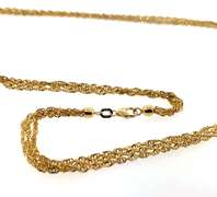 Triple Strand 14kt Necklace
