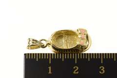 14K Yellow Gold 3D Bow Ballet Flat Slipper Girl's Shoe Charm/Pendant