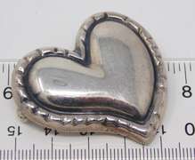 Sterling Silver Mexico Heart Shaped Pin