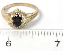 Vintage Sapphire Ring in Sterling Silver