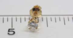 Sparkling 14kt YG Round Brilliant Cut Diamond Solitaire Earrings