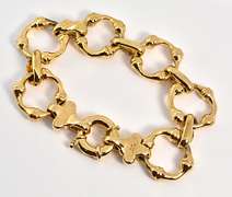 Bold Alternating Link Bracelet in Vermeil