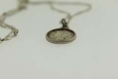 1936-S Mercury Dime Pendant With  Sterling Silver Chain