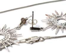 Sterling Silver Sunshine Necklace and Earrings