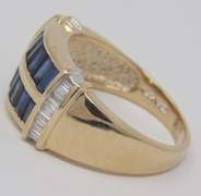 Glamorous Yellow Gold Sapphire & Diamond Ring