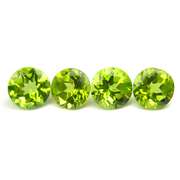 Stunning 3.70ct set of 6mm Peridot solitaires