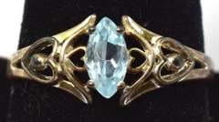 Gorgeous Vintage Blue Topaz Ring in Sterling Silver