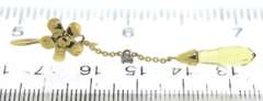 Fabulous 18kt Fower Dangle Earrings w Citirne and Diamond
