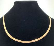 Timeless 14kt Herringbone Chain Necklace