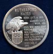 Sterling Silver Rutherford Hayes Medal