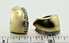 Elegant Yet Practical 14K Diamond Huggies