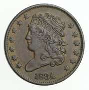 1834 Classic Head Half Cent