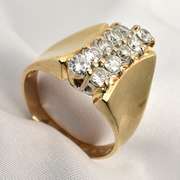 Glittery Diamond Cluster Ring