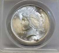 1923 Peace Dollar ANACS MS-64