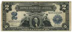 Scarcer 1899 Series Large Size $2 Silver Certificate