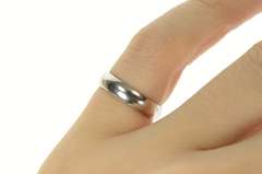 Platinum 3.9mm Rounded Classic Simple Wedding Band Ring