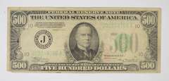 1934-A $500 Kansas City, Missouri Federal Reserve Note Pinhole & Issue