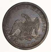 1863 Seated Liberty Silver Dollar - Near Uncirculated