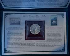 1921 BU Morgan 1921 D in Coin and Stamp Holder