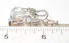Sterling Silver Crystal Necklace and Earrings