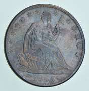 1855-S Seated Liberty Half Dollar - Toned