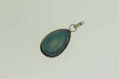 Silver-Tone Color Stone Pendant
