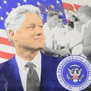 We the People President Clinton by Steve Kaufman (1960-2010)